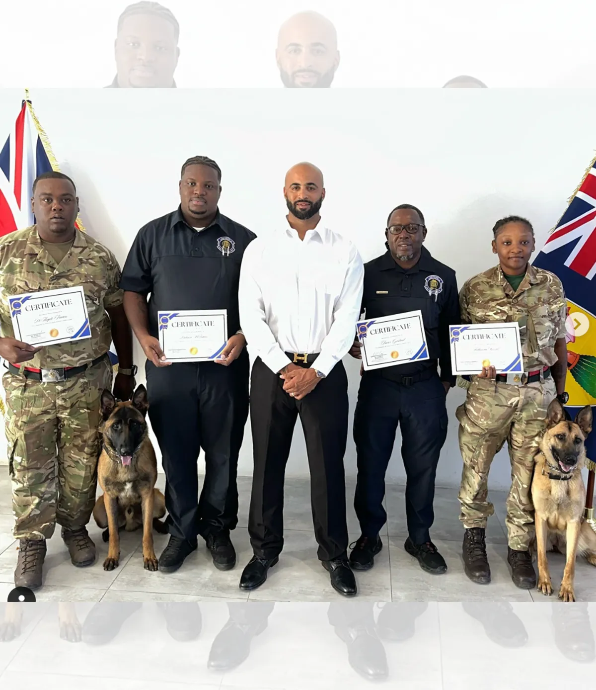 Turks and Caicos Military working with Cali K9